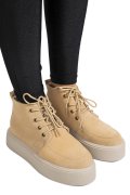 GHETE BEJ PIELE NATURALA INTOARSA 1SP558