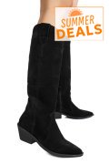 CIZME NEGRE PIELE NATURALA INTOARSA 4S7786