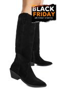 CIZME NEGRE PIELE NATURALA INTOARSA 4S7786