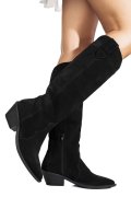 CIZME NEGRE PIELE NATURALA INTOARSA 4S7786