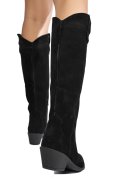 CIZME NEGRE PIELE NATURALA INTOARSA 4S7786