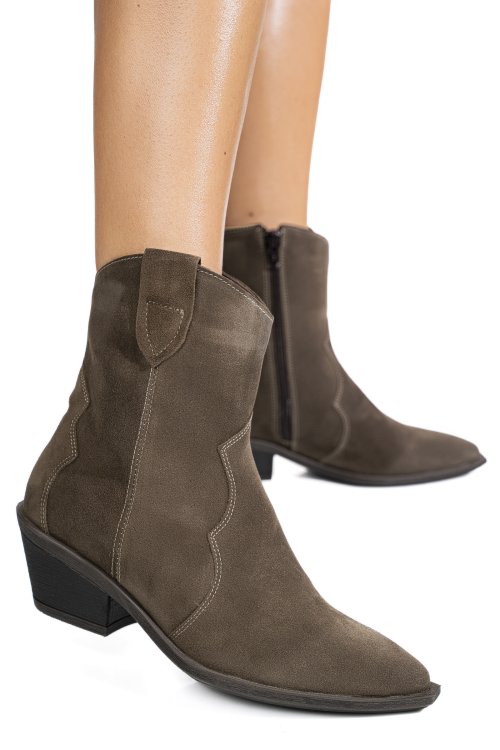 Ghete khaki piele naturala intoarsa 4s7787