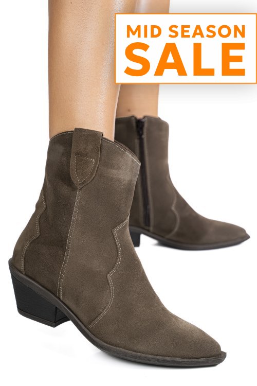 Ghete khaki piele naturala intoarsa 4s7787