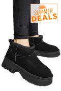 GHETE NEGRE PIELE NATURALA INTOARSA 1S77274