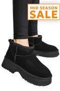 GHETE NEGRE PIELE NATURALA INTOARSA 1S77274