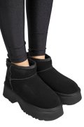 GHETE NEGRE PIELE NATURALA INTOARSA 1S77274
