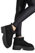 GHETE NEGRE PIELE NATURALA INTOARSA 1S77274
