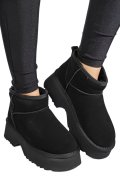 GHETE NEGRE PIELE NATURALA INTOARSA 1S77274