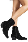 CIZME NEGRE PIELE NATURALA INTOARSA 4S7787