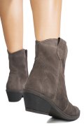 CIZME GRI PIELE NATURALA INTOARSA 4S7787