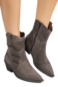 CIZME GRI PIELE NATURALA INTOARSA 4S7787
