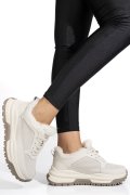 PANTOFI SPORT BEJ PIELE NATURALA FSP001875