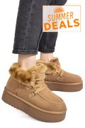 GHETE CAMEL PIELE NATURALA INTOARSA IS771270