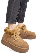 GHETE CAMEL PIELE NATURALA INTOARSA IS771270