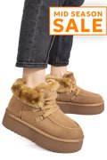 GHETE CAMEL PIELE NATURALA INTOARSA IS771270