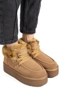 GHETE CAMEL PIELE NATURALA INTOARSA IS771270