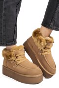 GHETE CAMEL PIELE NATURALA INTOARSA IS771270