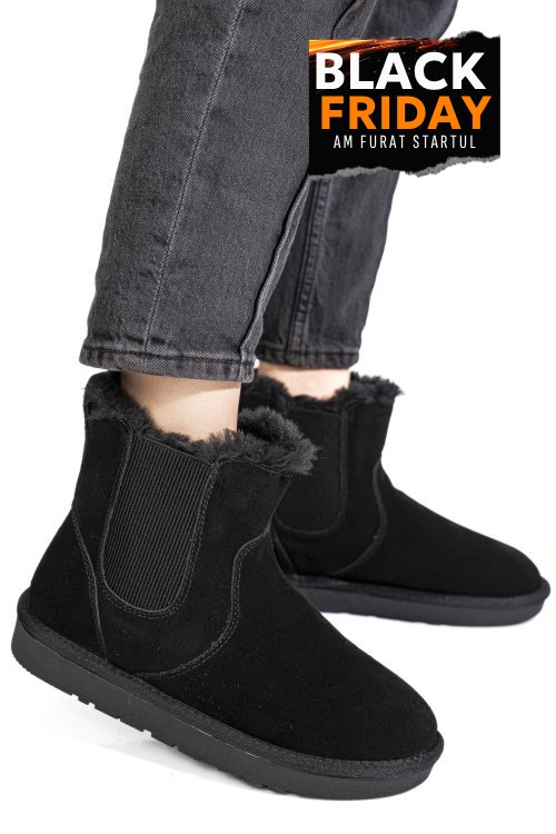 Cizme negre piele naturala is771421