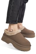 SABOTI TAUPE PIELE NATURALA INTOARSA 1S77273