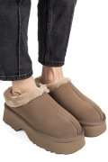 SABOTI TAUPE PIELE NATURALA INTOARSA 1S77273