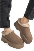 SABOTI TAUPE PIELE NATURALA INTOARSA 1S77273