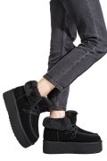 GHETE NEGRE PIELE NATURALA INTOARSA IS771270