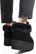 GHETE NEGRE PIELE NATURALA INTOARSA IS771270