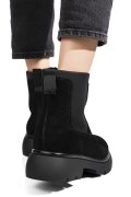 GHETE NEGRE PIELE NATURALA INTOARSA I444