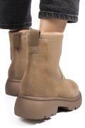GHETE TAUPE PIELE NATURALA INTOARSA I444