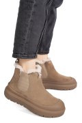 GHETE TAUPE PIELE NATURALA INTOARSA IS771403