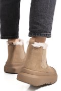 GHETE TAUPE PIELE NATURALA INTOARSA IS771403
