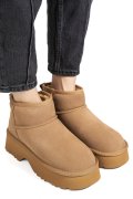 GHETE CAMEL PIELE NATURALA INTOARSA 1S77274