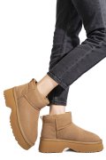 GHETE CAMEL PIELE NATURALA INTOARSA 1S77274
