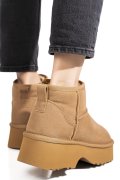 GHETE CAMEL PIELE NATURALA INTOARSA 1S77274