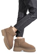 GHETE TAUPE PIELE NATURALA INTOARSA 1S77274