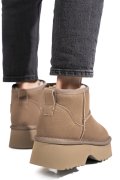GHETE TAUPE PIELE NATURALA INTOARSA 1S77274