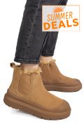 GHETE CAMEL PIELE NATURALA INTOARSA IS771403