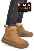 GHETE CAMEL PIELE NATURALA INTOARSA IS771403