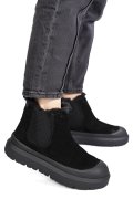 GHETE NEGRE PIELE NATURALA INTOARSA IS771403