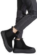 GHETE NEGRE PIELE NATURALA INTOARSA IS771403
