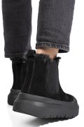 GHETE NEGRE PIELE NATURALA INTOARSA IS771403
