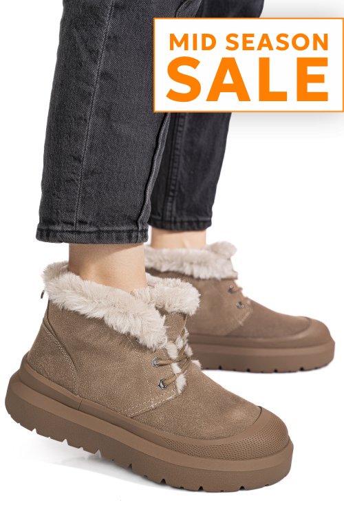 Ghete taupe piele naturala is771400