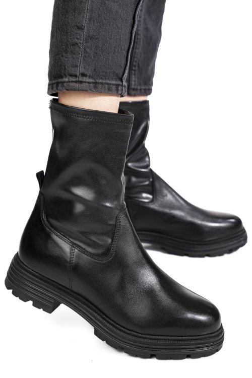 Ghete negre piele naturala vb254205-a