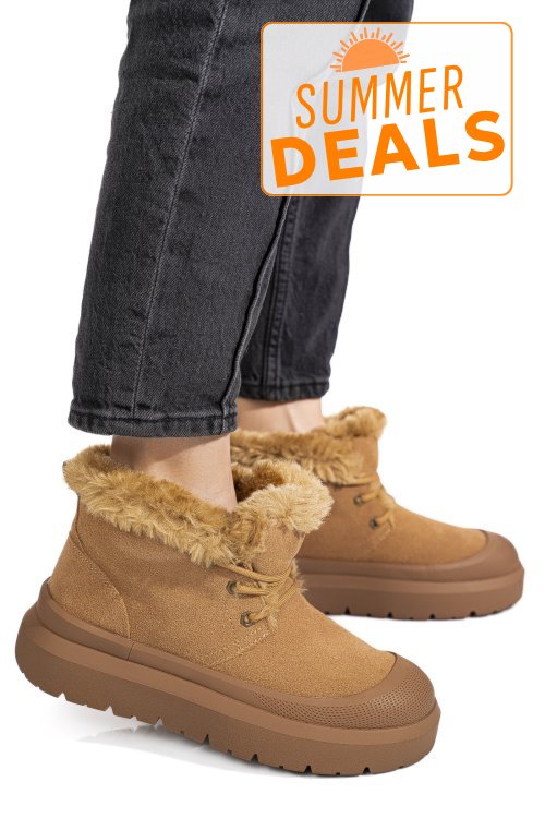 Ghete camel piele naturala is771400