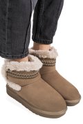 CIZME TAUPE PIELE NATURALA INTOARSA IS771214