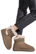 CIZME TAUPE PIELE NATURALA INTOARSA IS771214