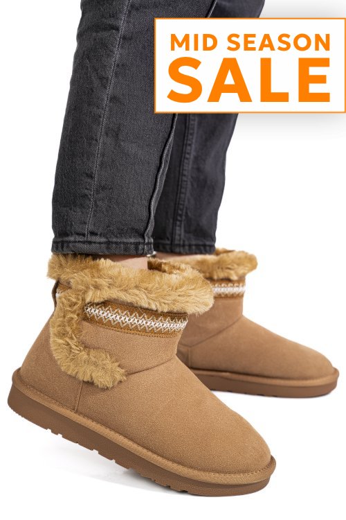Cizme camel piele naturala intoarsa is771214