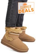 CIZME CAMEL PIELE NATURALA INTOARSA IS771214
