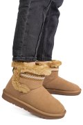 CIZME CAMEL PIELE NATURALA INTOARSA IS771214