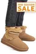 CIZME CAMEL PIELE NATURALA INTOARSA IS771214